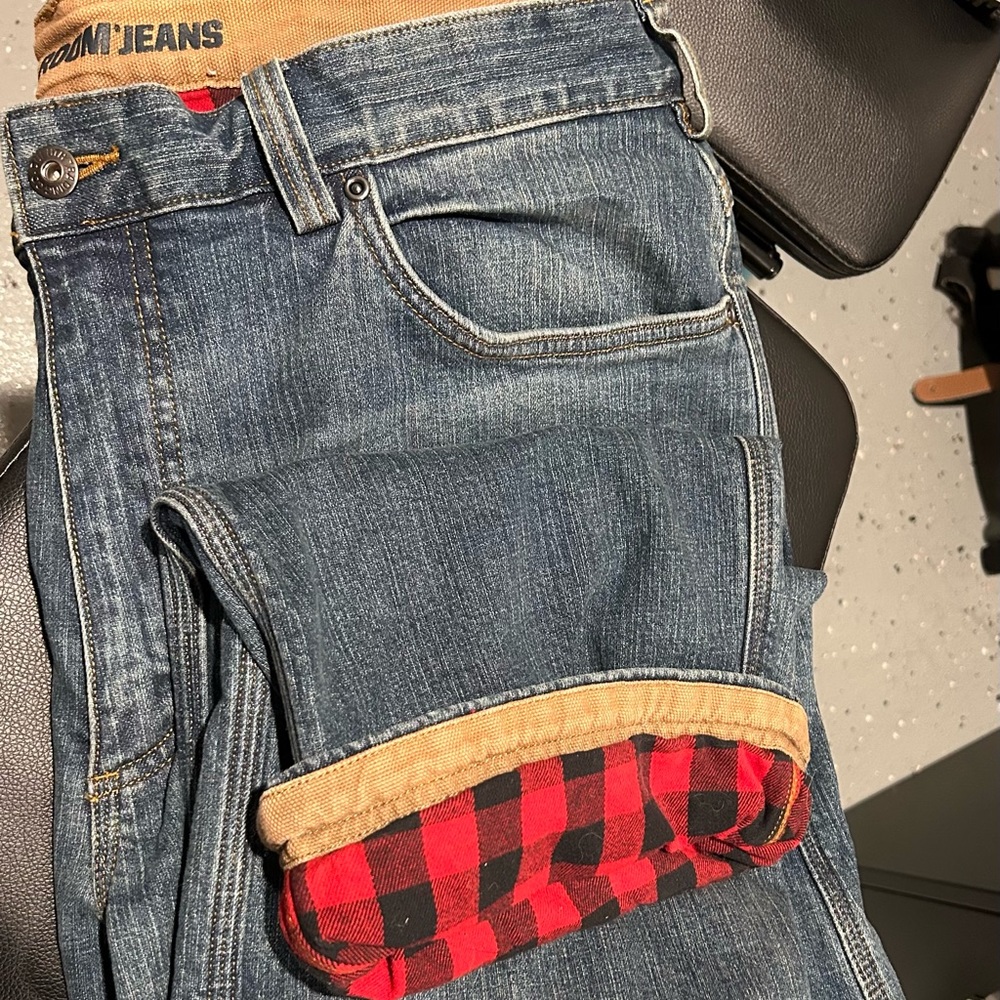 Duluth Trading Double Flex Relaxed Fit Lined Jeans